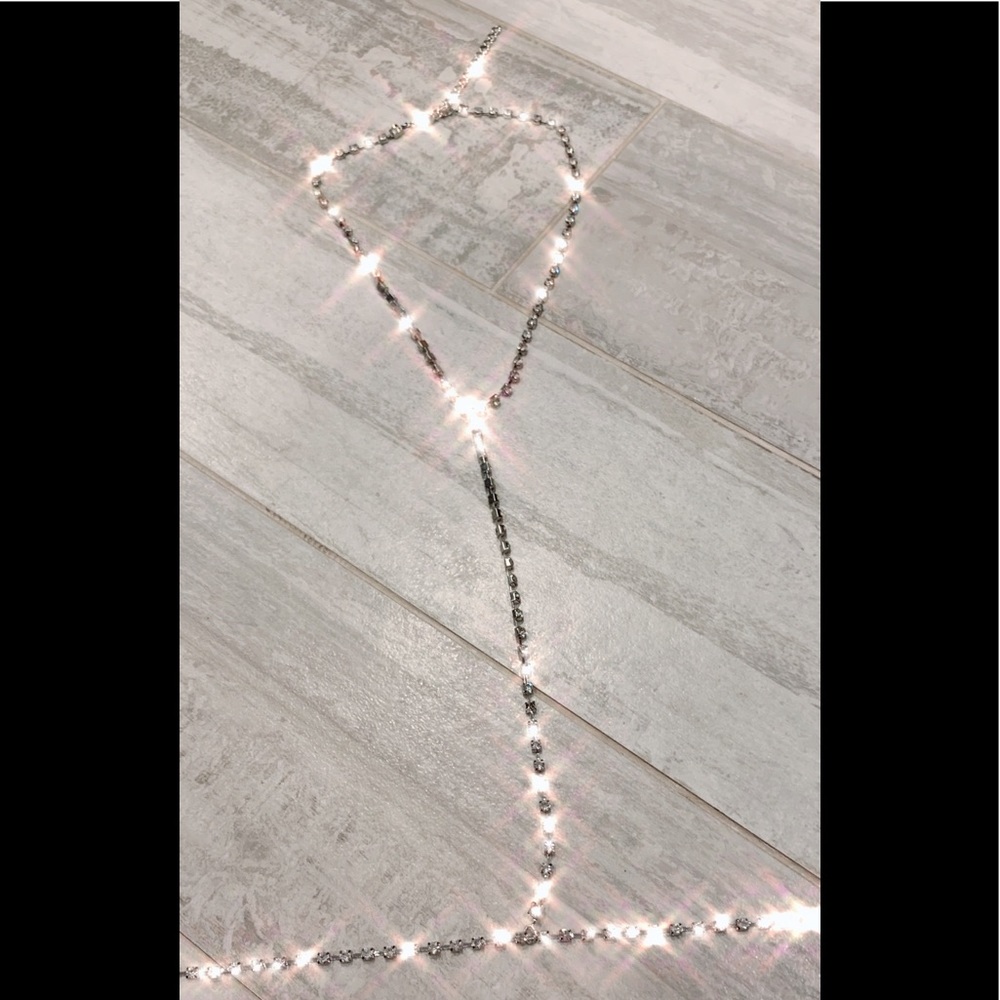 Charm Silver Body Chain Crystal Rhinestone Harness - Picture 11 of 12